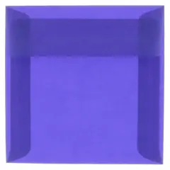JAM Paper 6" x 6" Translucent Vellum Invitation Envelopes, 25ct. Primary Blue