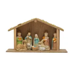 Hello Honey&reg; Multicolor Wood Cr&egrave;che with Nativity Scene