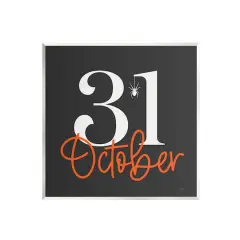 Stupell Industries 31 October Halloween Date Wall Plaque Art