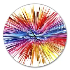 Designart 'Color Explosion Modern Wall Clock