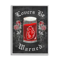 Stupell Industries Spooky Heart In Jar Framed Giclee Art Gray