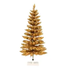 3ft. Pre-Lit Gold Pencil Fir Artificial Christmas Tree, Warm White Dura-Lit&reg; LED Lights