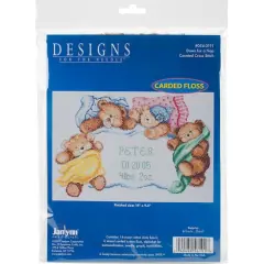 Janlynn&reg; Down For A Nap Birth Announcement Counted Cross Stitch Kit