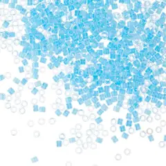 Miyuki Delica Glass Round Seed Beads, 11/0 Luminous Ocean Blue Neon