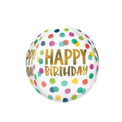 Orbz&reg; XL&trade; 16" Happy Dots Foil Balloon