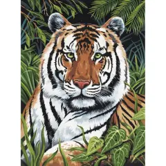 Royal & Langnickel&reg; Painting by Numbers&trade; Artist Canvas Series Tiger in Hiding Kit
