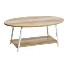 Household Essentials 39" Jamestown Oval Coffee Table Coastal Oak