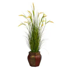 4.4ft. Wheat Grain Plant in Decorative Planter