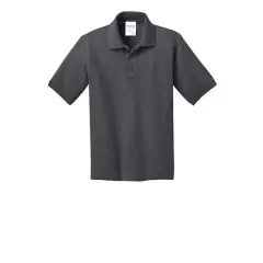 Port & Company&reg; Youth Core Blend Jersey Knit Polo Charcoal