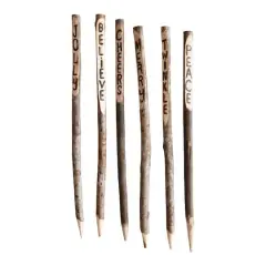 Hello Honey&reg; 24" Natural Holiday Sentiment Wood Stakes, 6ct.