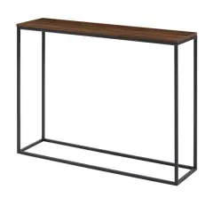Walker Edison 42" Dark Walnut & Black Open Box Entry Table