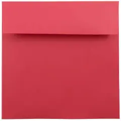 JAM Paper 7.5" x 7.5" Red Square Colored Invitation Envelopes, 25ct.