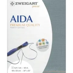 Zweigart&reg; Aida 16 Count Precut FabricMisty Blue