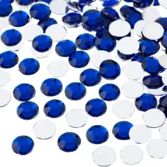 John Bead 8mm Acrylic Round Flat Back Rhinestones, 1,000ct. Royal Blue