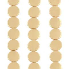 Gold Metal Coin Beads, 11mm by Bead Landing&trade;