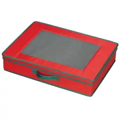 Household Essentials 19" Flatware Storage Box Red