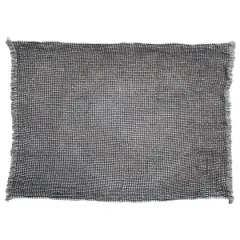Hello Honey&reg; Natural & Navy 2-Sided Waffle Weave Throw Blanket