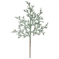 25" Green Glittered Artificial Twig Christmas Spray
