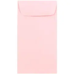 JAM Paper 3.5" x 6.5"Baby Pink Pastel Coin Business Envelopes, 50ct.
