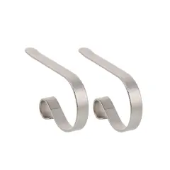 Original MantleClip&reg; Glimmer Silver Stocking Holders, 2ct.
