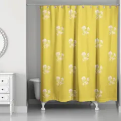 Small Blooms Shower Curtain Yellow