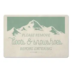 Boots And Snowshoes Mountain 27x18 Floor Mat