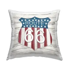 Stupell Industries Rustic Route 66 Decorative Printed Throw Pillow
