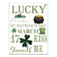 St. Patrick's Day Words 18" x 24" Canvas Wall Art