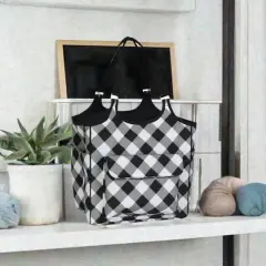 Everything Mary Black & White Check Everything Tote