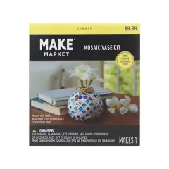 3.5" Cool Tones Mosaic Vase Kit by Make Market&reg;