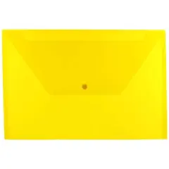 JAM Paper 9.8" x 14.5" Plastic Snap Closure Envelopes, 12ct. Yellow