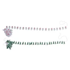 Hello Honey&reg; 118" Multicolor Paper Tree & Santa Garlands Set