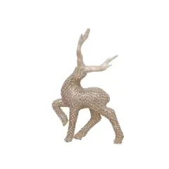 8" Gold Glitter & Crystal Dancing Reindeer Tabletop D&eacute;cor by Ashland&reg;