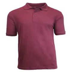 Galaxy by Harvic Short Sleeve Men's Pique Polo Shirt Burgundy
