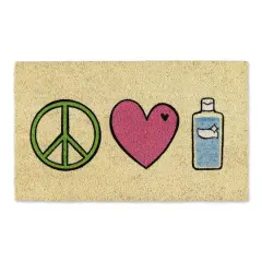 DII&reg; Peace, Love, Hand Sanitizer Doormat