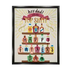 Stupell Industries Dad You're Top Shelf Phrase Floater Framed Art Black