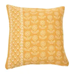 Hello Honey&reg; 20" Square Floral Fields Pillow Cover Yellow