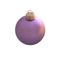 Whitehurst 2 Pack 6" Matte Ball Glass Ornaments Soft Lavender