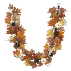 6ft. Maple Leaves & Pumpkin Garland by Ashland&reg;