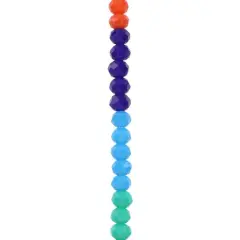 Multicolored Glass Faceted Rondelle Beads, 3mm by Bead Landing&trade;