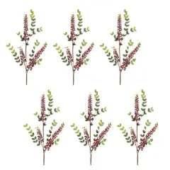 32" Burgundy Berry Foliage Sprays, 6ct.
