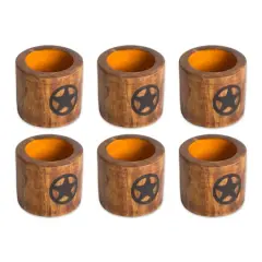 Lone Star Wood Napkin Ring, 6ct.