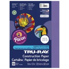 Pacon&reg; Tru-Ray&reg; 9" x 12" Construction Paper, 50 Sheets Violet