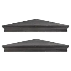 Beveled Floating Corner Shelves Set Black
