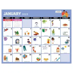 TF Publishing Large 2025 Every Day is a Holiday Monthly Blotter Desk Pad Calendar