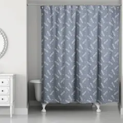 Wheat Pattern Shower Curtain Slate