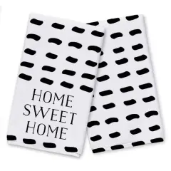 Home Sweet Home Dashes 16" x 25" Tea Towel Set of 2