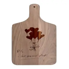 Valentines Balloons 8" x 17" Walnut Paddle Cutting Board