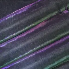 Feldman Purple & Green Metallic Knit Fabric