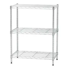 Iris&reg; 30" Silver 3-Tier Wire Rack Shelf